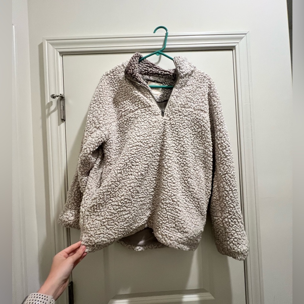 Altar'd State Sherpa Quarter Zip — Size Small